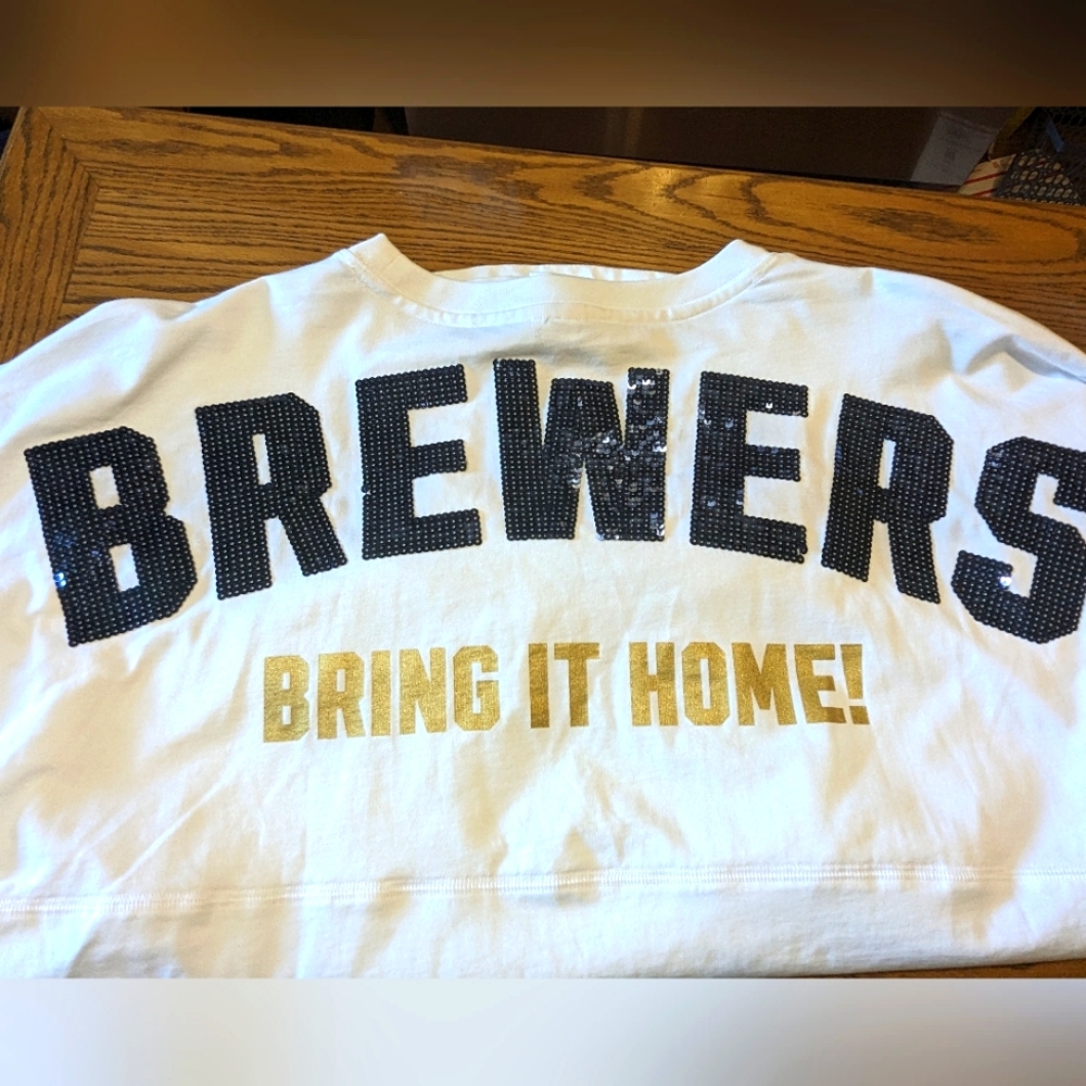 PINK Victoria's secret/ Milwaukee Brewers shirt, NWOT